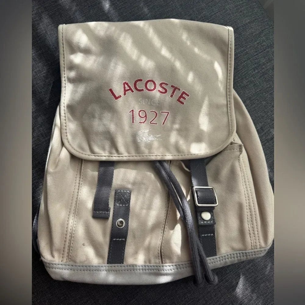 Lacoste Beige Backpack